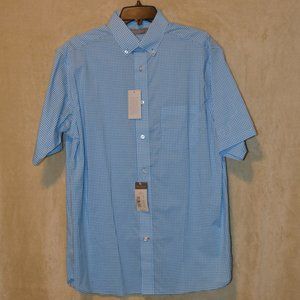 Men’s Size M Cremieux Signature Collection Short-Sleeve Button-Down Shirt, NWT